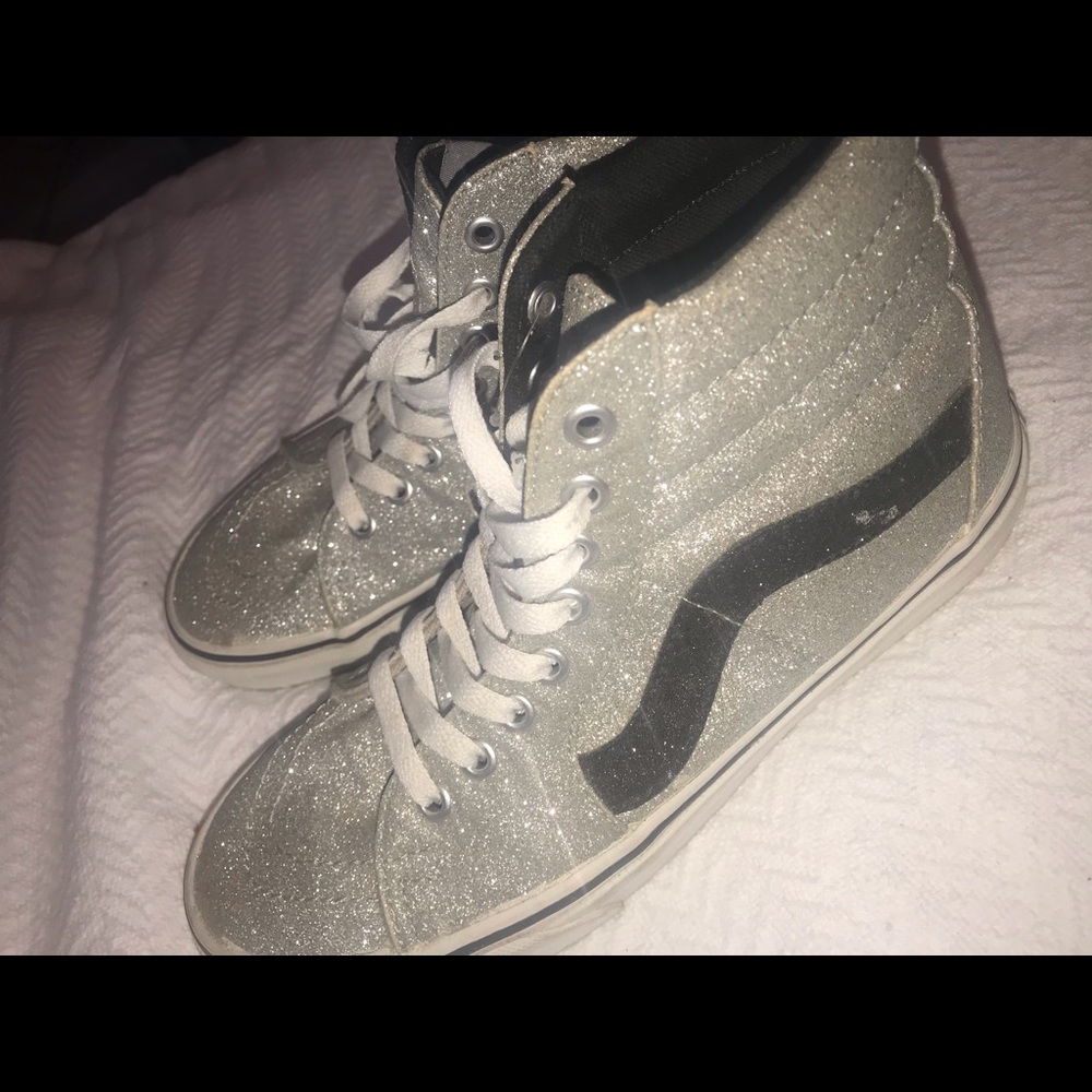 Sparkly Silver Vans!!!